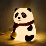 Panda Silicone Panda Bear Night Light for Bedroom with 7 Color Change LED Lamp