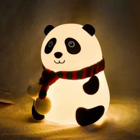 Panda Silicone Panda Bear Night Light for Bedroom with 7 Color Change LED Lamp