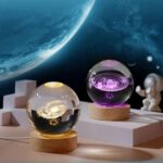Plug in 3D Crystal Ball Night Light Galaxy Projector Lamp